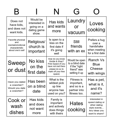 GBNE Single Bingo Card