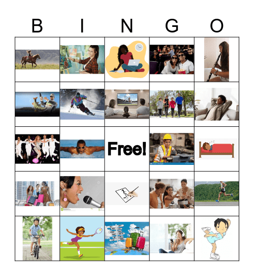 Spanish Activities Bingo Card