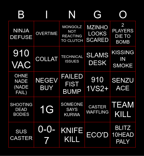 IF MONGOLZ WIN INSTANT BINGO Card