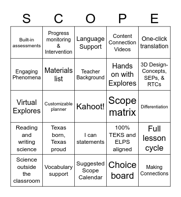 Bingo Card