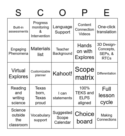 Bingo Card