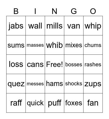 1.6 Bingo Card