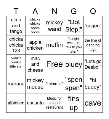 Oliver's 3rd Birthday! Bingo Card