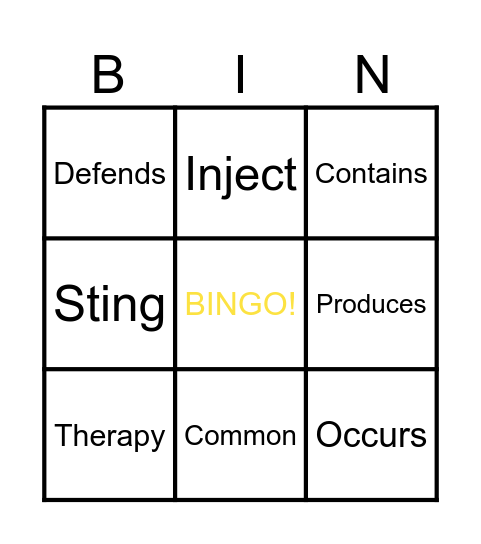LS 4 - Vocab Unit 1 Bingo Card