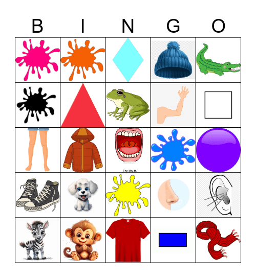kindergarten vocab 1 Bingo Card