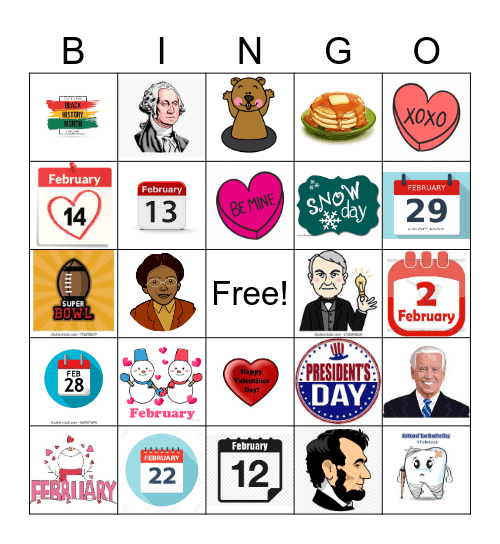 February Bingo Card