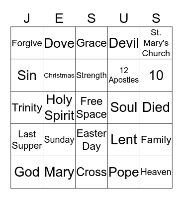 CW Bingo Card