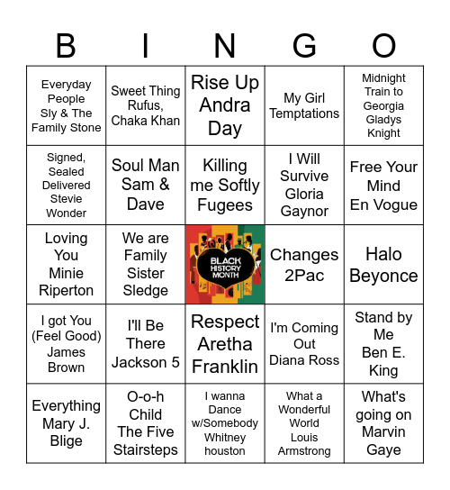 Specialty Team Bingo Card
