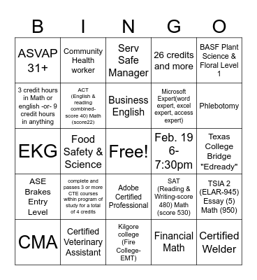 How to be CCMR Complete Bingo Card