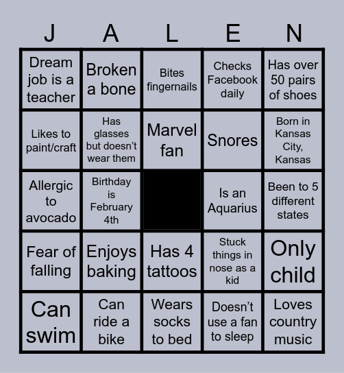 Bingo Card