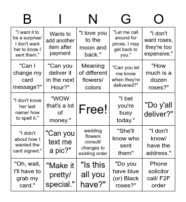 VALENTINES DAY Bingo Card