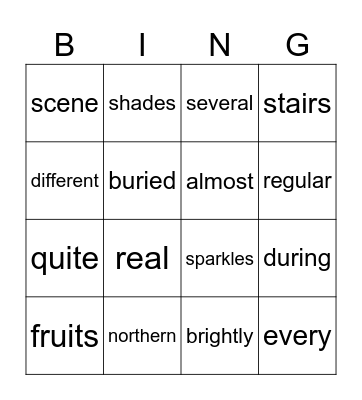 Bingo Card