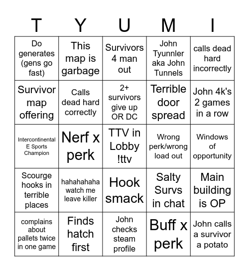 John Bingo Card