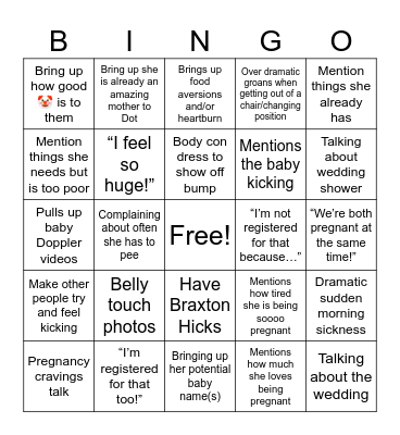 Kelly’s Sprinkle Bingo Card