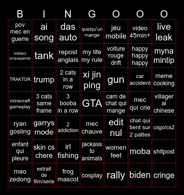 DOUYIN BINGO Card