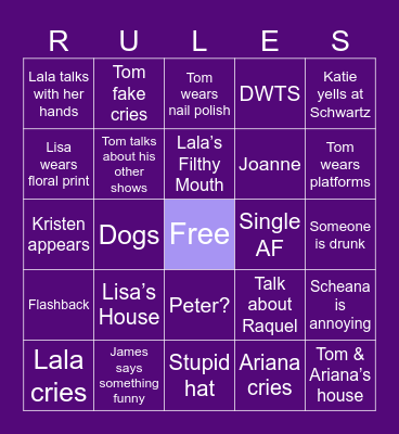 VPR PREMIERE 2024 Bingo Card