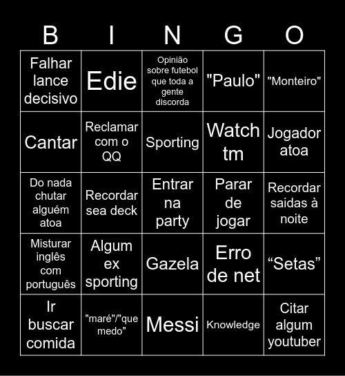 MATI BINGO Card