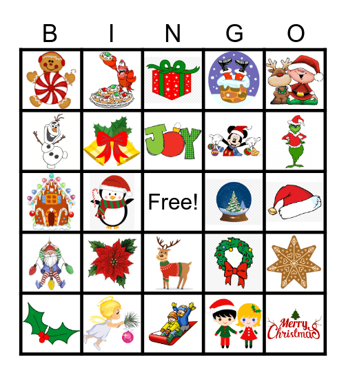 Christmas Bingo Card