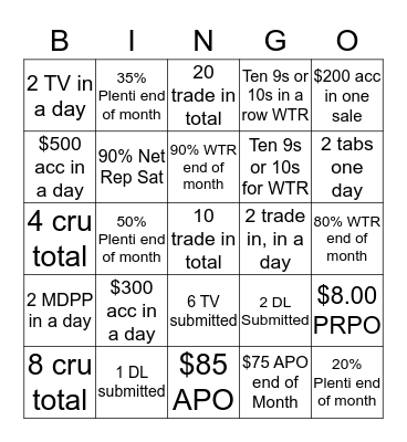 RSC May Bingo! Bingo Card
