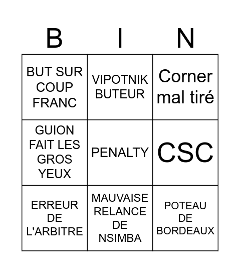 BINGO ESTAC vs FCGB Bingo Card