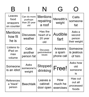 Bud Bingo Card