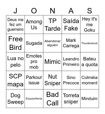Bingo Mostra Company Bingo Card