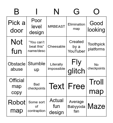 Stumble guys workshop Bingo Card