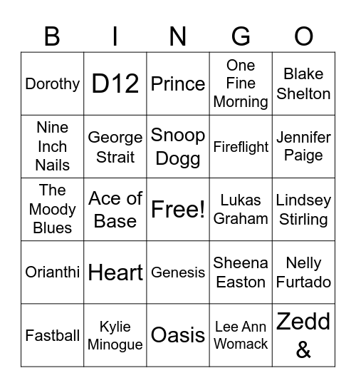 Music_02032024 Bingo Card
