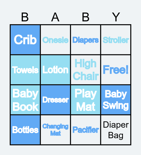 Baby Gift Bingo Card