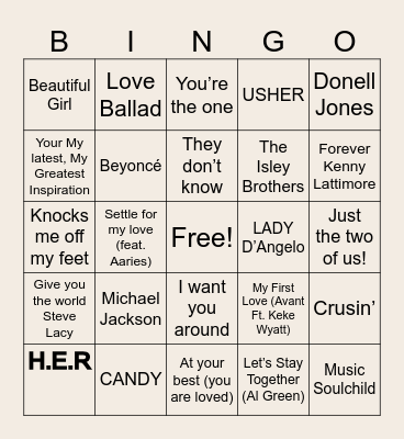 The Boone’s Wedding Day Bingo Card