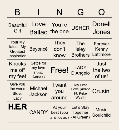 The Boone’s Wedding Day Bingo Card