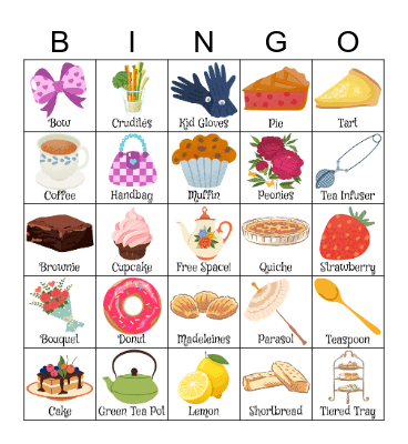 Tea Party BINGO! Bingo Card
