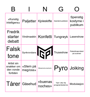 MGP 2024 - Bingobonanza Bingo Card
