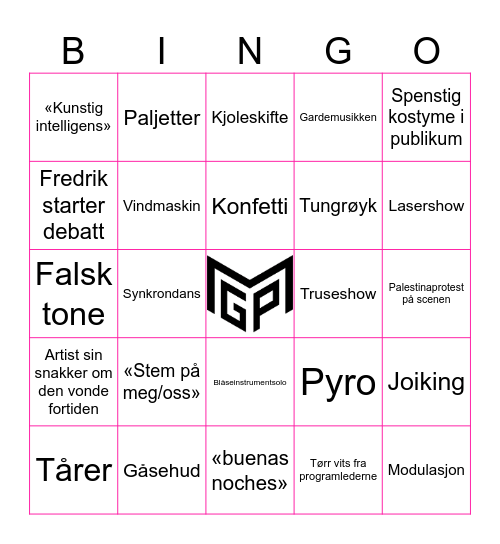 MGP 2024 - Bingobonanza Bingo Card