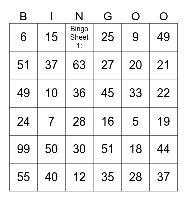 2, 3, 4, 5, 10, 11 Times Table Bingo Card