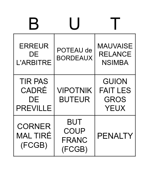ESTAC vs FCGB Bingo Card