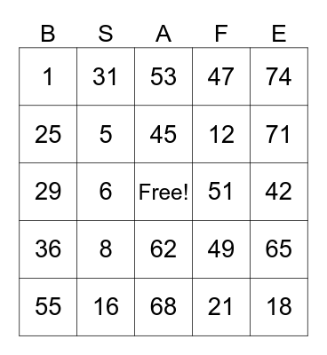 Northlake Transportation Bingo Card