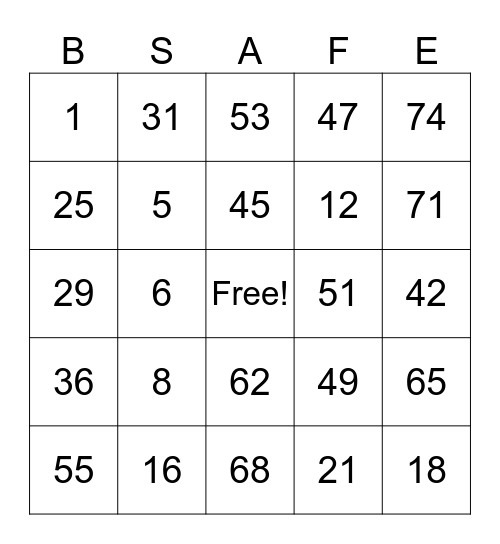 Northlake Transportation Bingo Card