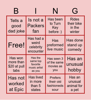 RIZZMAS BINGO Card
