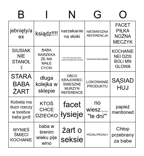 Kasia i Tomek bingo Card