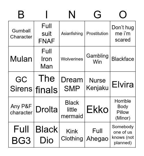 Megacon 2024 Pt. 2 Bingo Card
