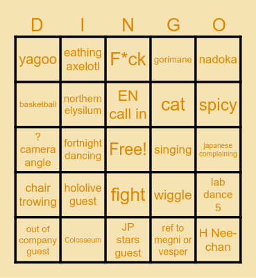 Axel 3D  Dingo Bingo Card
