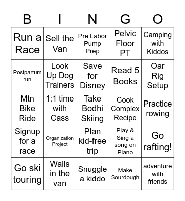 Kylie 2024 Bingo Card