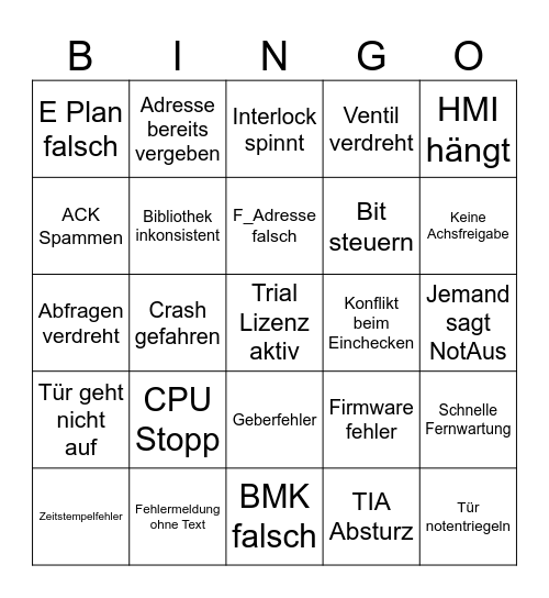 SPS BINGO Card