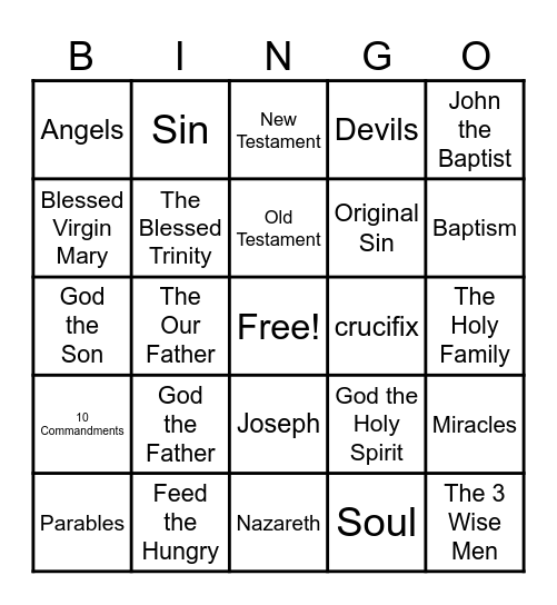 Jesus Loves Me 1 Bingo Card