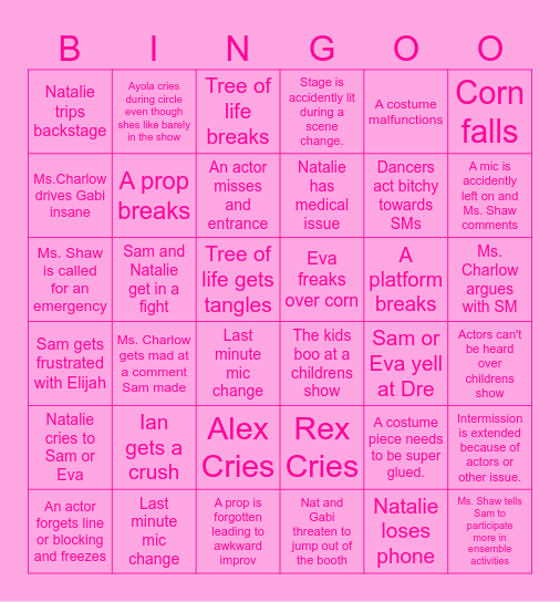 Tales of Anansi Bingo Card