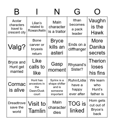 HOSAF BINGO Card