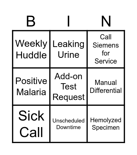 LAB WEEK 2024 Bingo Card