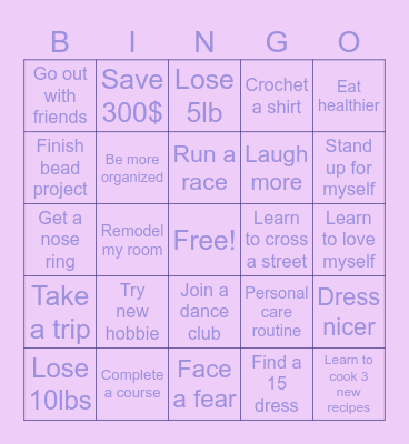 Delilah’s 2024 Bingo Card