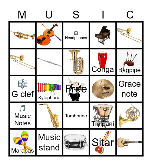 "MUSIC" GIRTMON Bingo Card